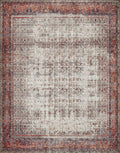 Loloi LAYLA Collection, LAY-12,Ivory / Brick, 9-0 x 12-0, Area Rug, Soft, Durable, Vintage Inspired, Distressed, Low Pile, Non