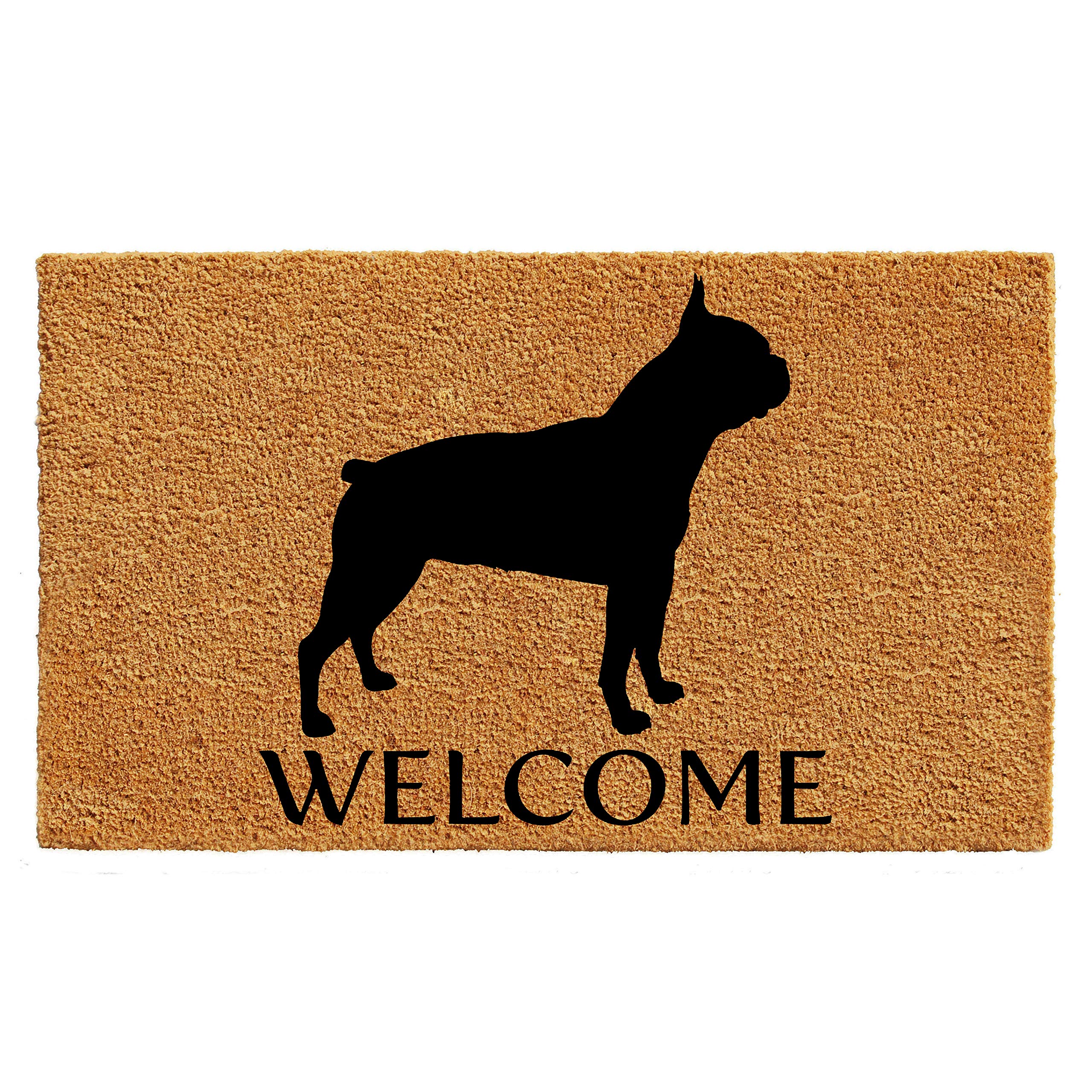 Calloway Mills Az105662436 Boston Terrier Doormat, 24' X 36', Natural/Black