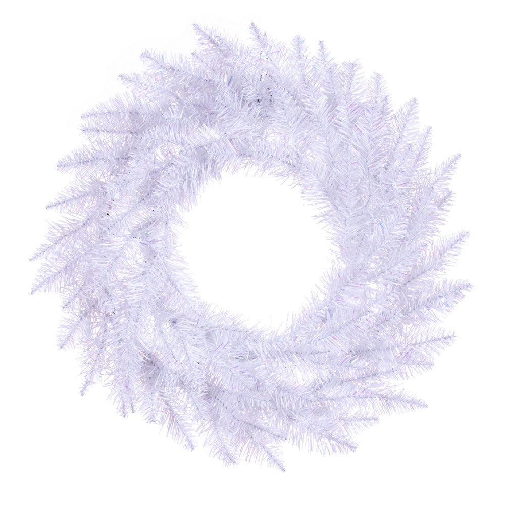 Vickerman 24 Inch  Sparkle White Wreath 110Tips  A104224