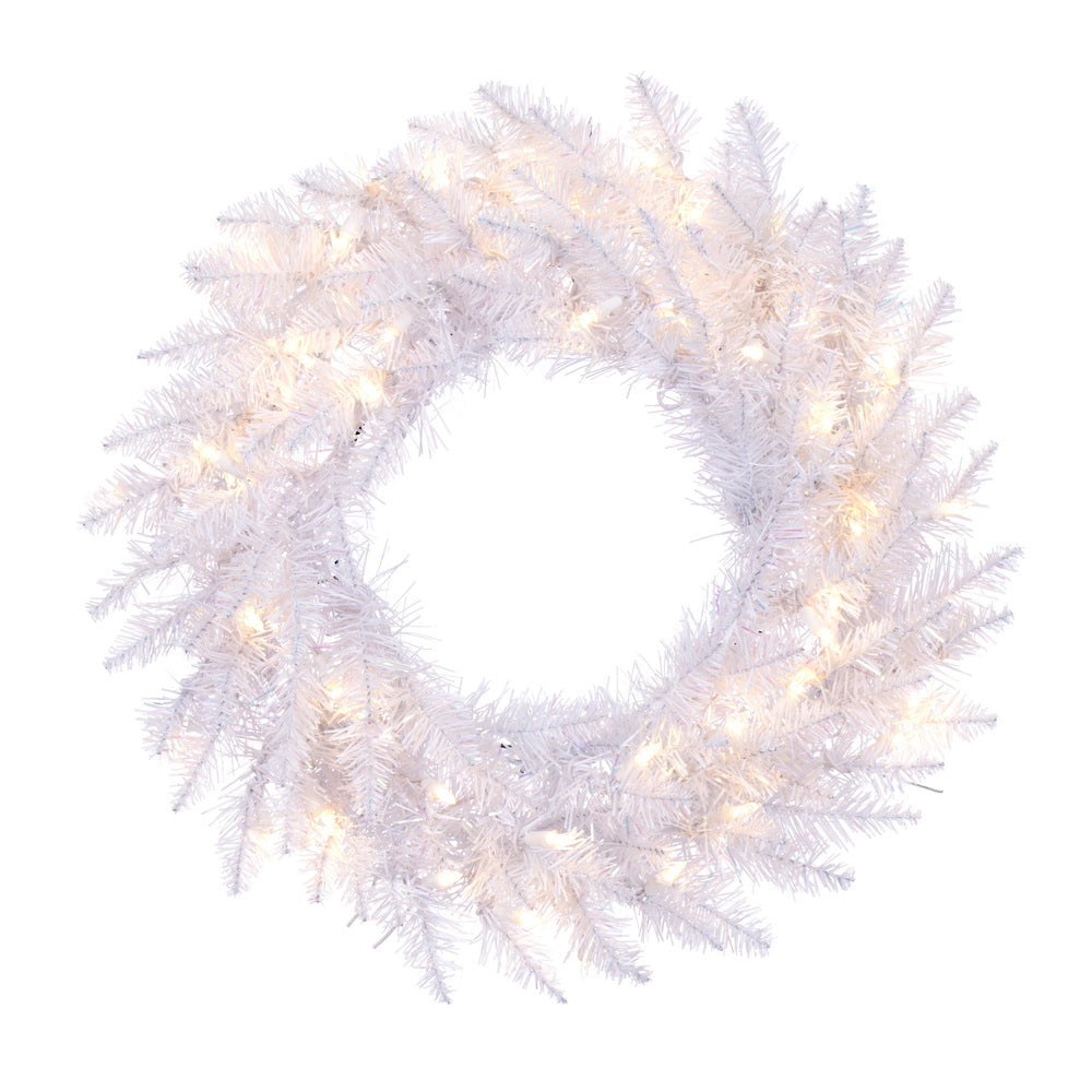 Vickerman 24 Inch  Sparkle White Wreath 50Led Wht  A104225Led