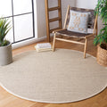 SAFAVIEH Natural Fiber Collection 10 Round Marble / Beige NF143C Border Sisal Area Rug