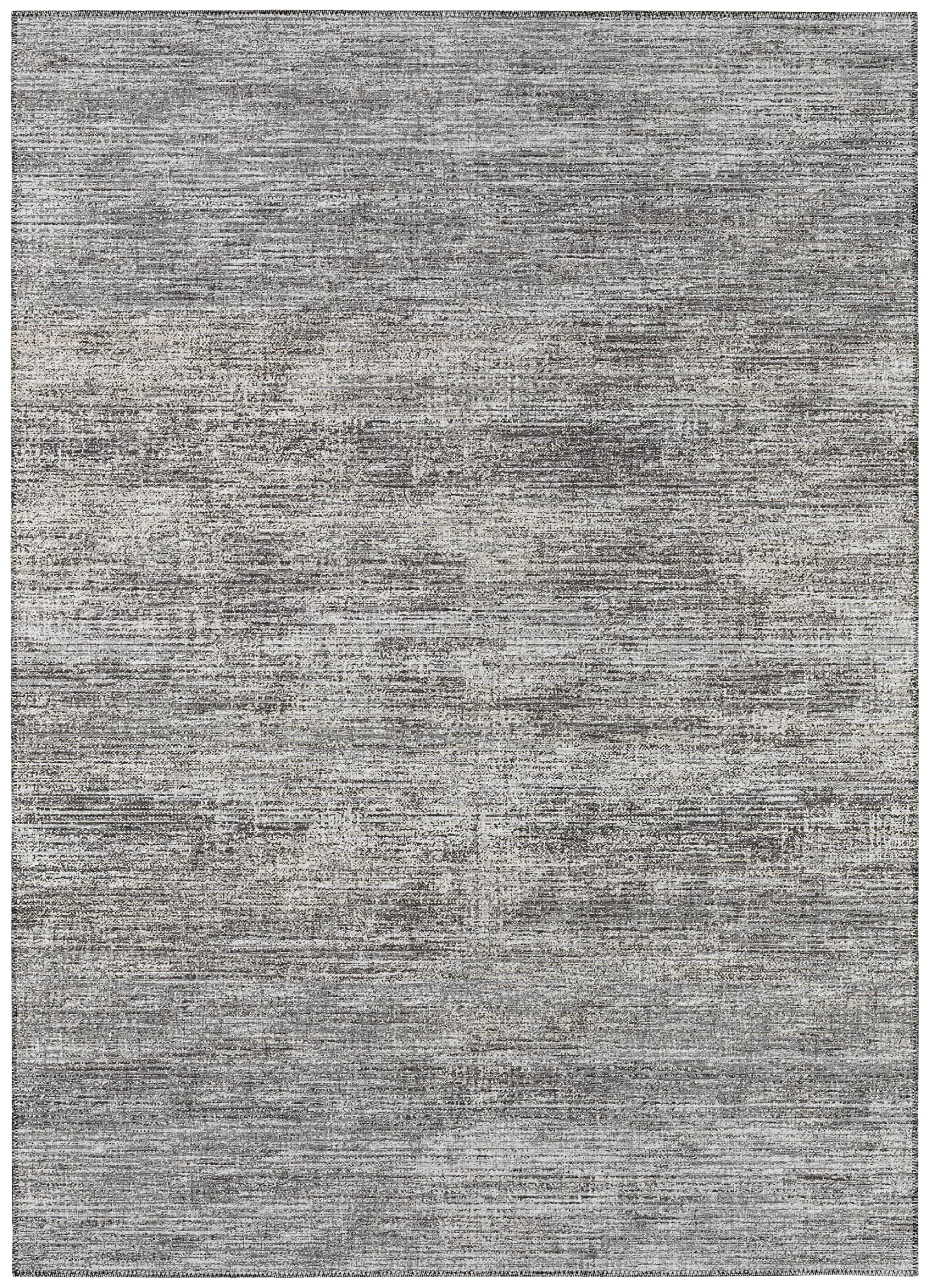 Addison Rugs Marston 10' X 14' Transitional Silver Indoor Outdoor Area Rug, Stain Resistant, Machine Washable, Non Shedding, Bedroom, Living Room, Dining Room, Kitchen Rug