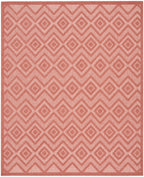Nourison Versatile Indoor/Outdoor Coral/Orange 7' X 10' Area Rug, Easy Cleaning, Non Shedding, Bed Room, Living Room, Dining Room, Deck, Backyard, Patio, High Traffic Area (7X10)