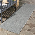 SAFAVIEH Courtyard Collection 23 x 20 Grey/Navy CY8521 Indoor/ Outdoor Patio Backyard Mudroom Runner Rug