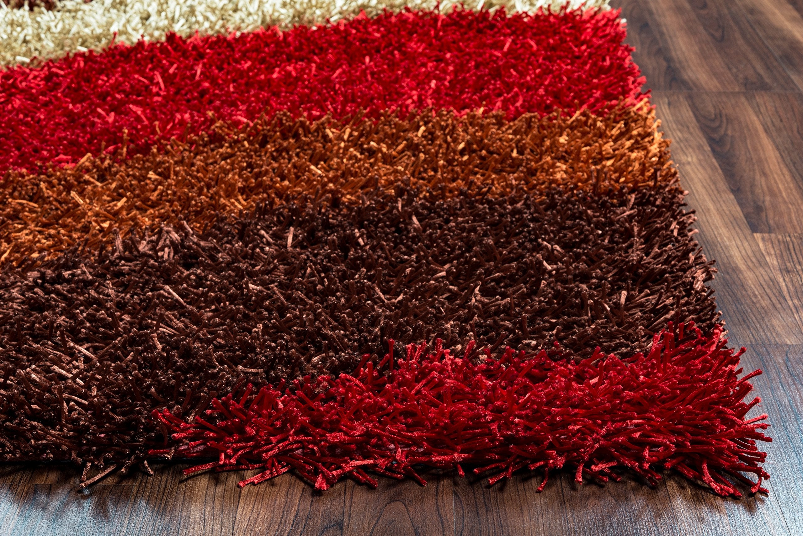 Rizzy Home | Km2322 | Kempton Collection | Polyester Area Rug | 9' X 12' | Multi/Red/Brown/Khaki/Camel/Black Stripe