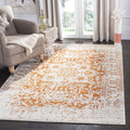 SAFAVIEH Madison Collection Accent Rug - 23 x 4, Orange & Ivory, Snowflake Medallion Design, Non-Shedding & Easy Care, Ideal f