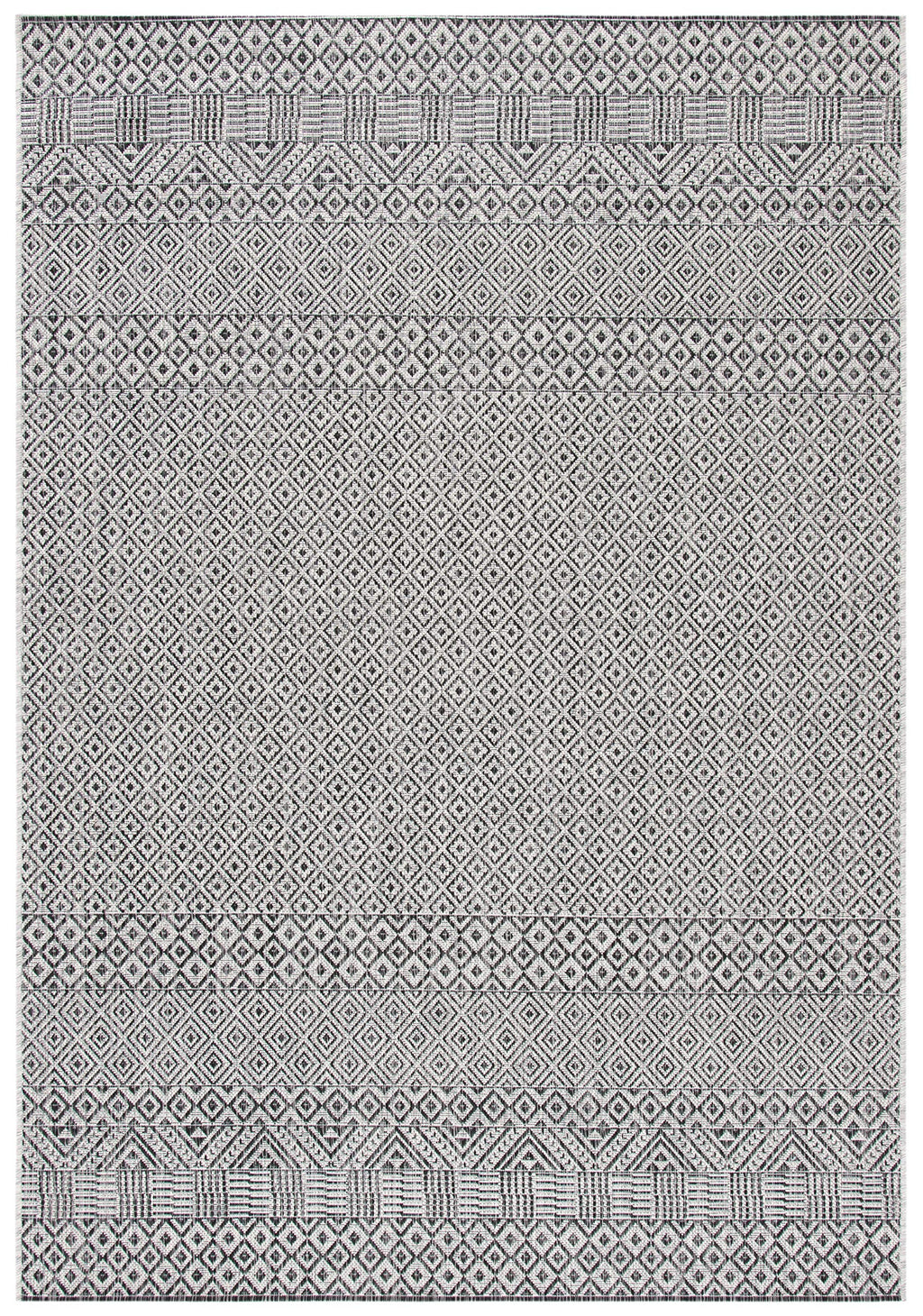 Safavieh Courtyard Collection 2'7' X 5' Grey/Black Cy8235 Indoor/ Outside Waterproof Easy Cleansingpatio Backyard Mudroom Area Mat