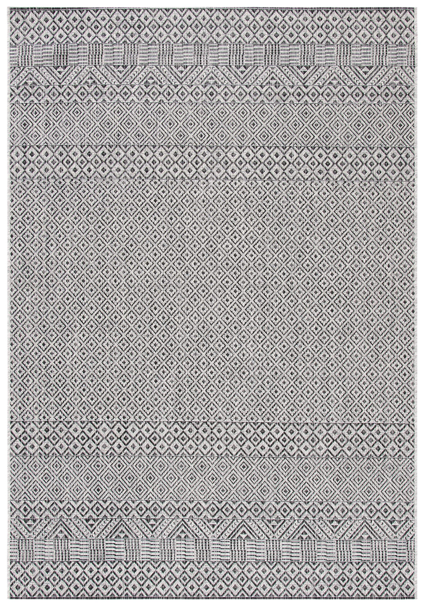 Safavieh Courtyard Collection 6'7' X 9'6' Grey/Black Cy8235 Indoor-Outdoor Waterproof Easy-Cleaning Patio Backyard Mudroom Area-Rug