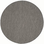 Safavieh Courtyard Collection Area Rug - 4' Round, Black & Beige, Non-Shedding & Easy Care, Indoor/Outdoor & Washable-Ideal For