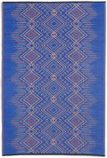 Fab Habitat Boho Southwestern Tribal Outdoor Rug - Waterproof, Crease-Free Fade Resistant, Reversible - Recycled Plastic - Patio