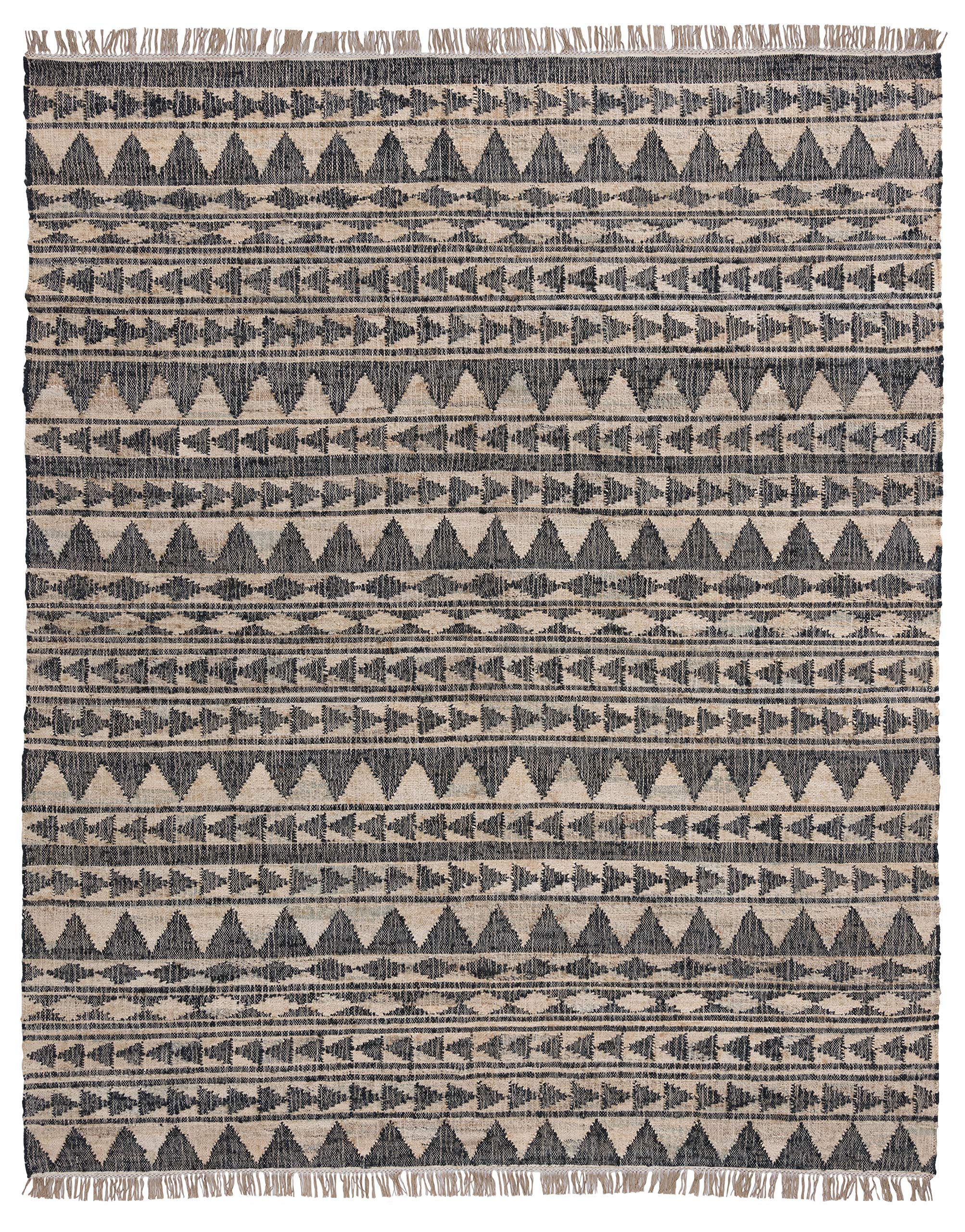 Kosas Home Camille Handwoven Jute Area Rug, Black