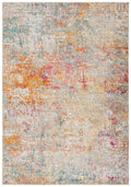 SAFAVIEH Madison Collection Accent Rug - 22 x 4, Grey & Turquoise, Modern Abstract Design, Non-Shedding & Easy Care, Ideal for
