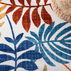 Safavieh Cabana Collection 2' X 4' Cream / Red Cbn814A Botanical Indoor/ Outdoor Easy-Cleaning Patio Backyard Mudroom Accent-Rug