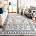 SAFAVIEH Adirondack Collection Accent Rug - 3 x 5, Ivory & Navy, Oriental Medallion Design, Non-Shedding & Easy Care, Ideal fo