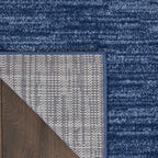 Nourison Essentials Indoor/Outdoor Navy Blue 5' X 7' Area Rug, Easy Cleaning, Non Shedding, Bed Room, Living Room, Dining Room,