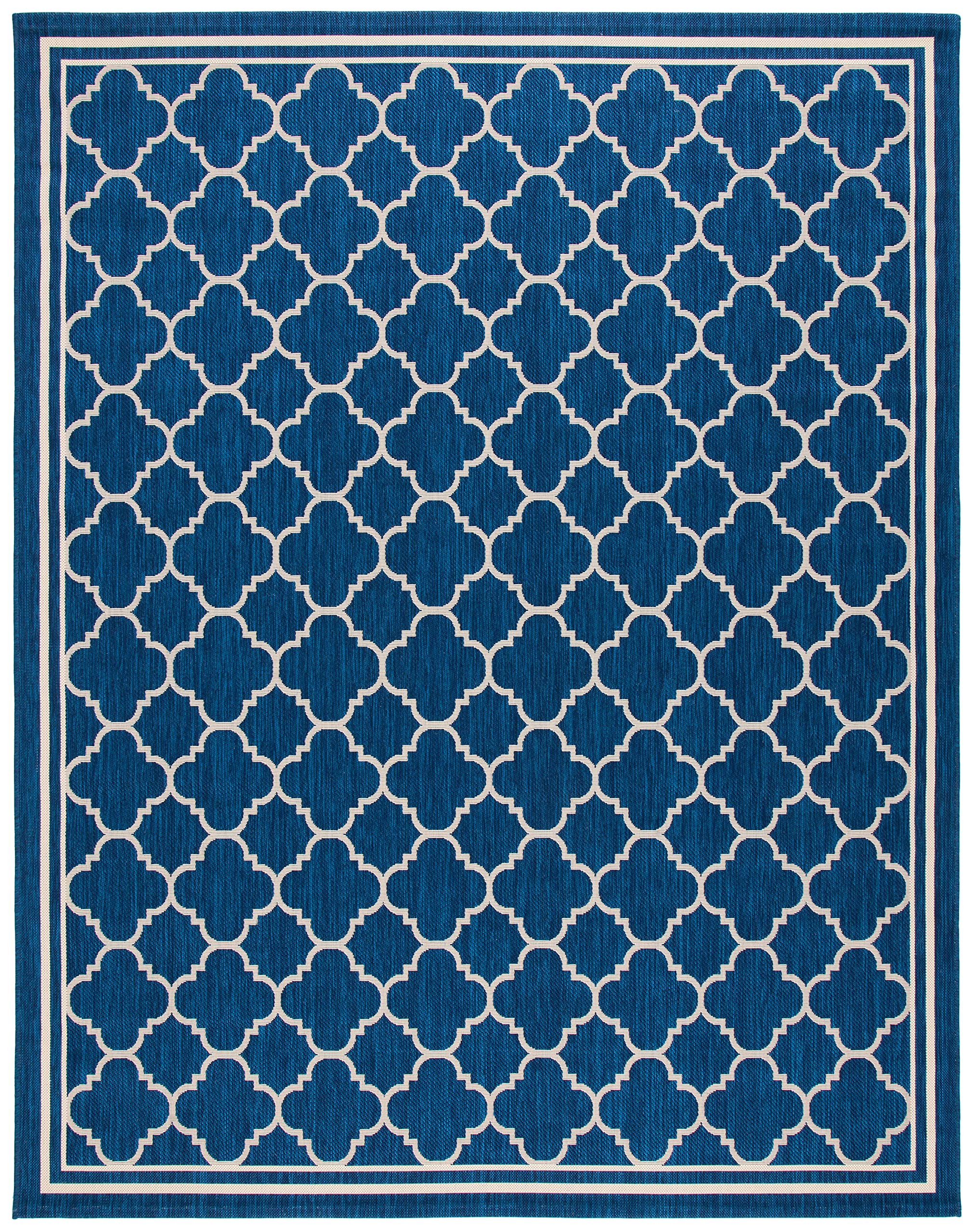 Safavieh Courtyard Collection 8' X 10' Blue/Beige Cy6918 Trellis Indoor/ Outdoor Patio Backyard Mudroom Area Rug