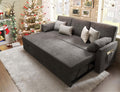 Vanacc Sleeper Sofa, Sofa Bed- 2 In 1 Pull Out Couch Bed With Storage Chaise For Living Room, Sofa Sleeper With Pull Out Bed, Gr