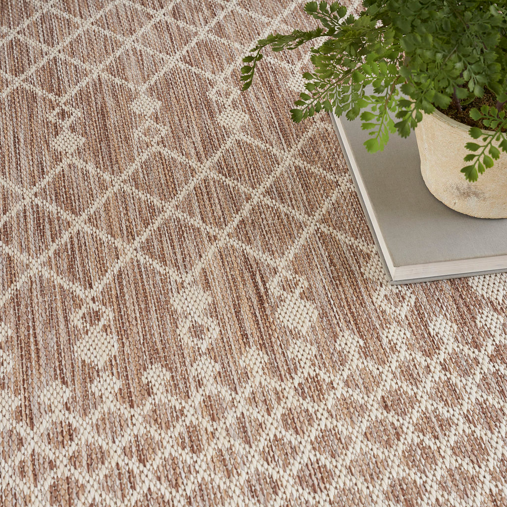 Nourison Positano Indoor/Outdoor Beige 7' X 10' Area Rug, Easy Cleaning, Non Shedding, Bed Room, Living Room, Dining Room, Deck, Backyard, Patio (7X10)