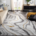 SAFAVIEH Craft Collection 11 Square Grey / Gold CFT819F Modern Abstract Non-Shedding Living Room Bedroom Dining Home Office Are