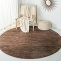 SAFAVIEH Vision Collection 67 Round Brown VSN606E Modern Ombre Tonal Chic Non-Shedding Dining Room Entryway Foyer Living Room B