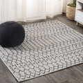 Jonathan Y Smb108E-5Sq Ourika Moroccan Geometric Textured Weave Indoor Outdoor Area Rug, Bohemian, Rustic, Scandinavian Easy Cle