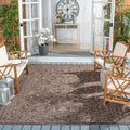 Safavieh Courtyard Collection Area Rug - 9' X 12', Brown & Ivory, Non-Shedding & Easy Care, Indoor/Outdoor & Washable-Ideal For