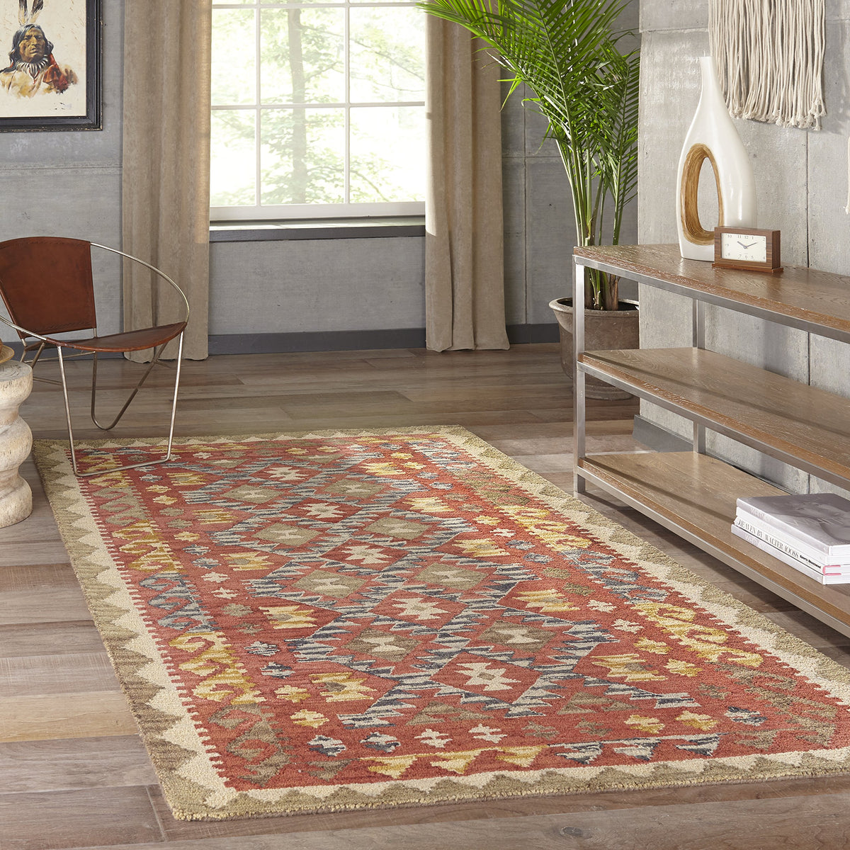 Momeni Rugs Tangier Collection, 100% Wool Hand Tufted Tip Sheared Transitional Area Rug, 23 Inch  X 8 Runner, Red