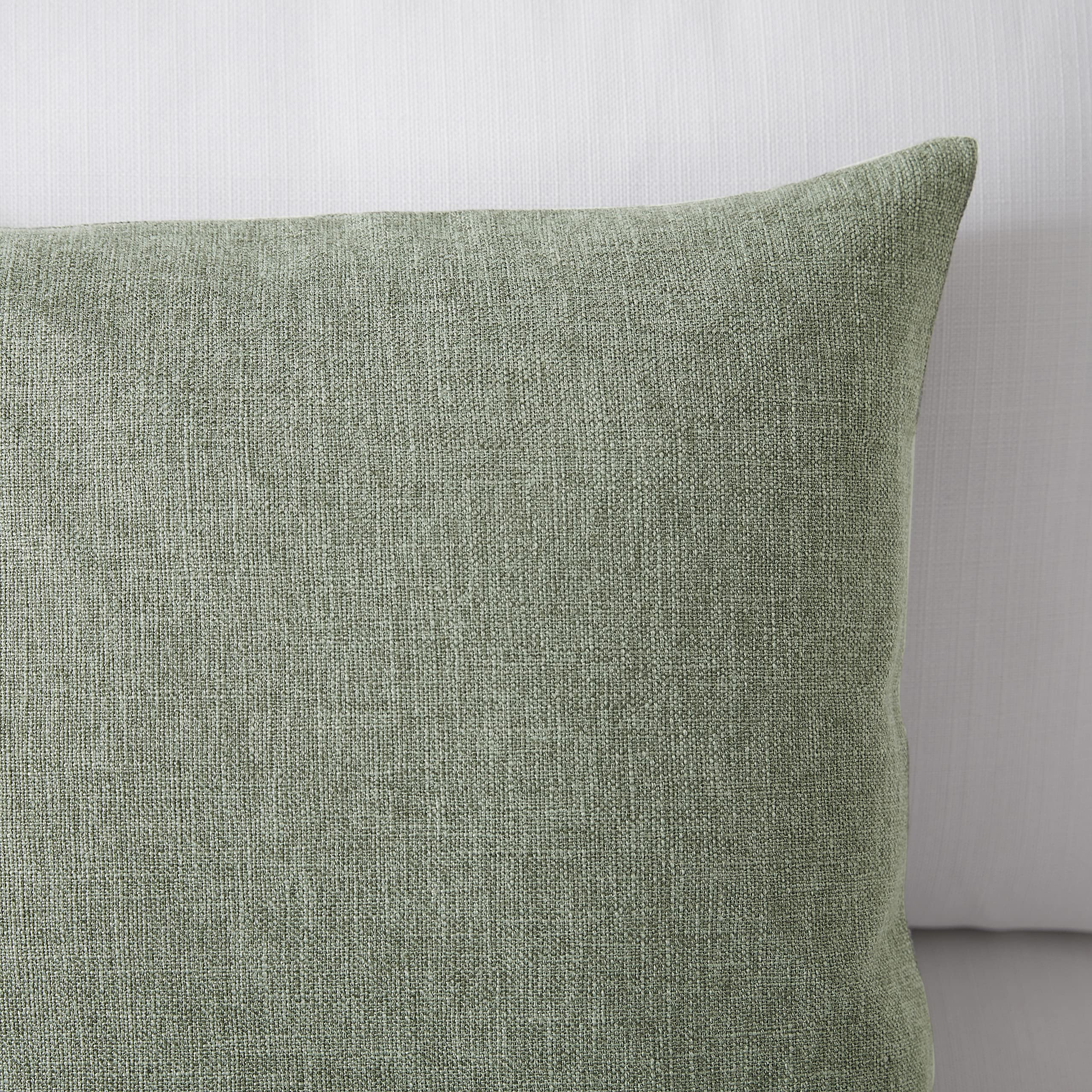 Meekio Set Of 2 Dark Sage Pillow Covers 22 X 22 Inch Farmhouse Boho Decorative Throw Pillow Covers Linen Cushion Covers For Sofa Couch D?or