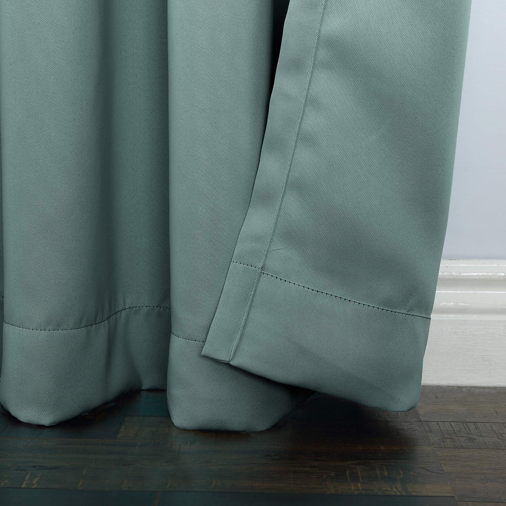 Sun Zero Easton Energy Saving Blackout Rod Pocket Curtain Panel, 40' X 63', Mineral
