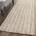 Safavieh Natural Fiber Collection Runner Rug - 26 x 16, Grey & Natural, Handmade Chunky Textured Jute 0.75-inch Thick, Ideal f