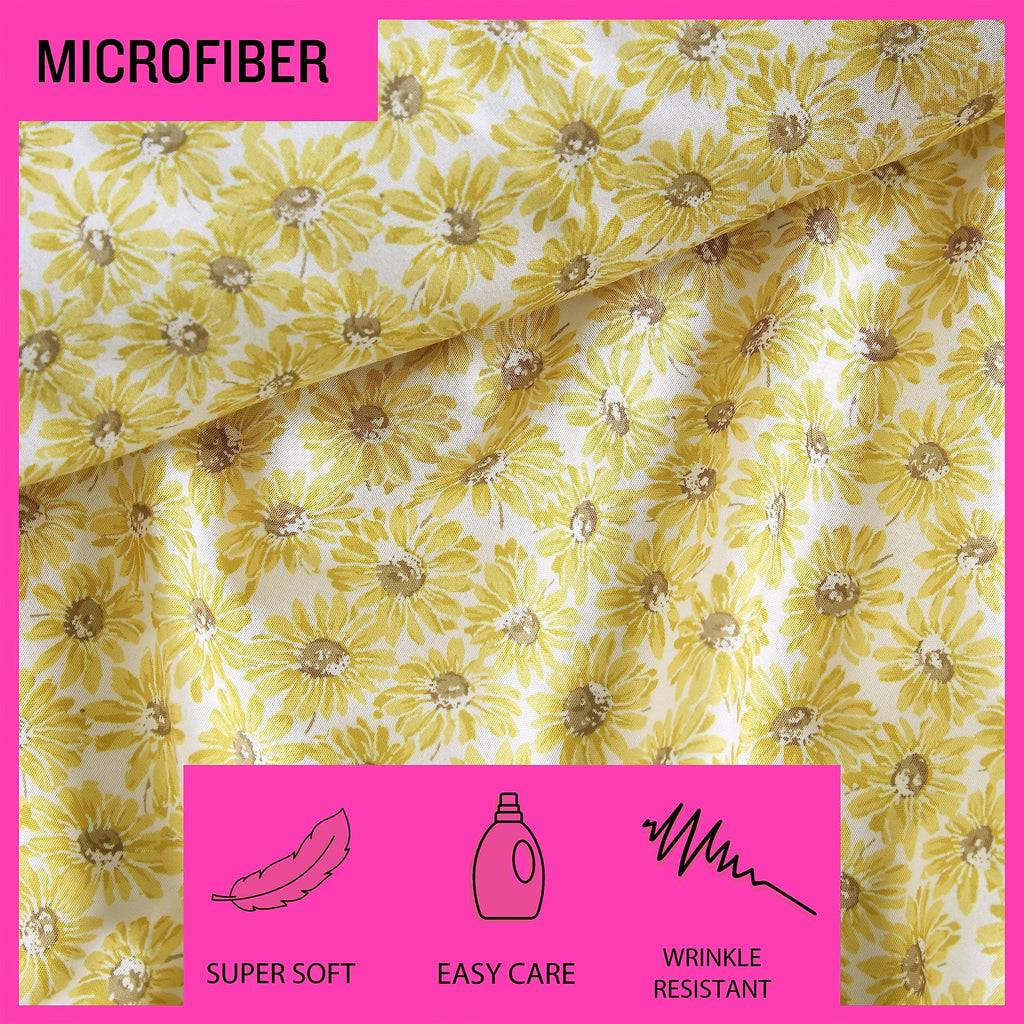 Betsey Johnson - Full Bed Sheets, Soft & Lightweight Bedding, Fade & Wrinkle Resistant (Sunflower Field Yellow, Full)