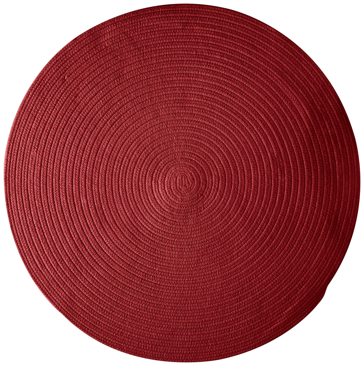 Colonial Mills Bristol Polypropylene Braided Round Rug, 12-Feet, Holly Berry