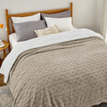 Bedsure Sherpa King Size Blanket For Bed- Fuzzy Soft Cozy Blanket King Size, Fleece Thick Warm Blanket For Winter, Beige, 108X90