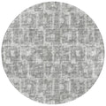 Addison Rugs Eleanor Aer31 Gray 8' X 8' Indoor Outdoor Round Rug, Easy Clean, Machine Washable, Non Shedding, Bedroom, Living Room, Dining Room, Kitchen, Patio Rug