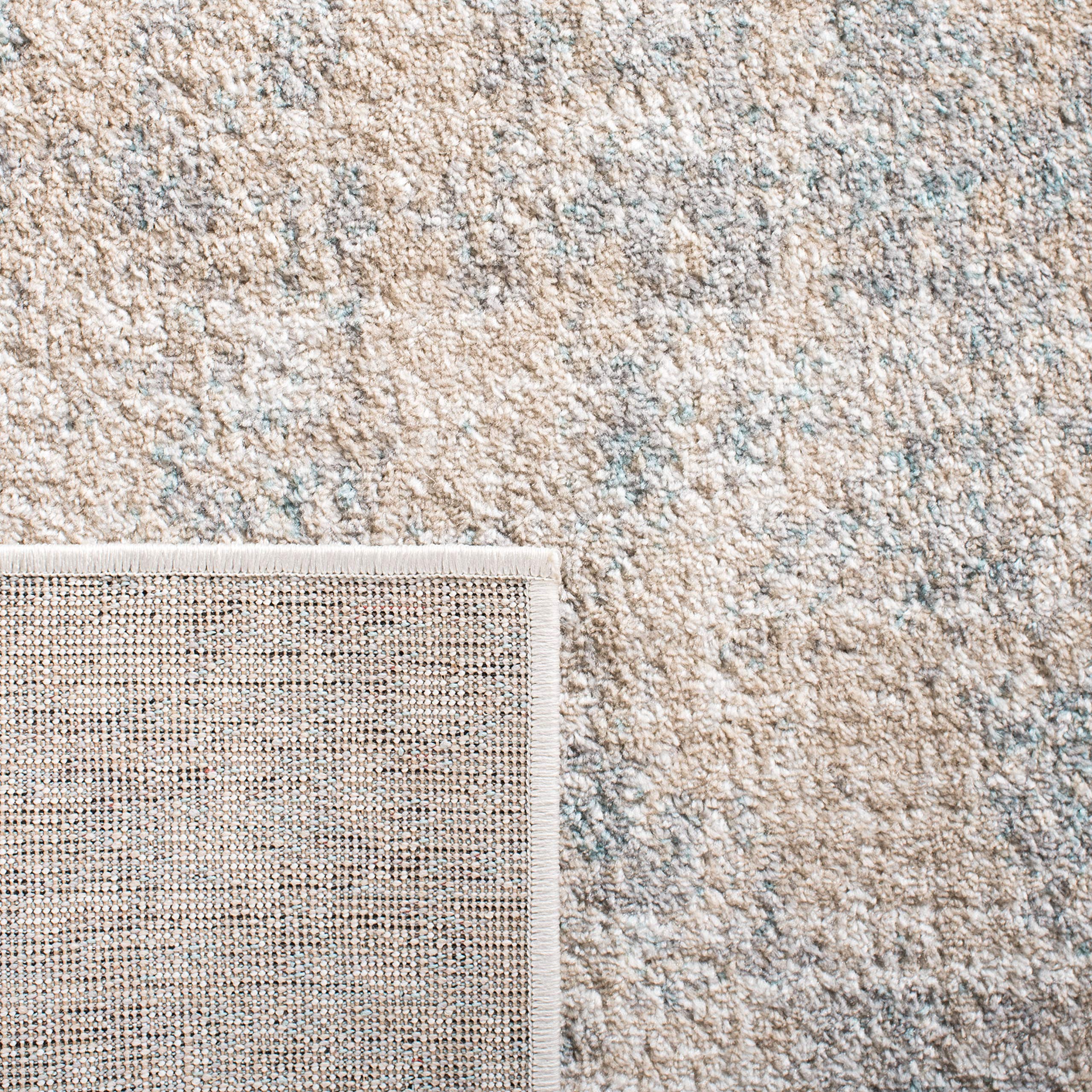 Safavieh Adirondack Collection Accent Rug - 4' X 6', Beige & Slate, Modern Abstract Design, Non-Shedding & Easy Care, Ideal For