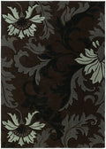 United Weavers Contours Orleans Smoke Blue Leaves Contemporary Rug 27 Inch  X 42 Inch  (51021166)