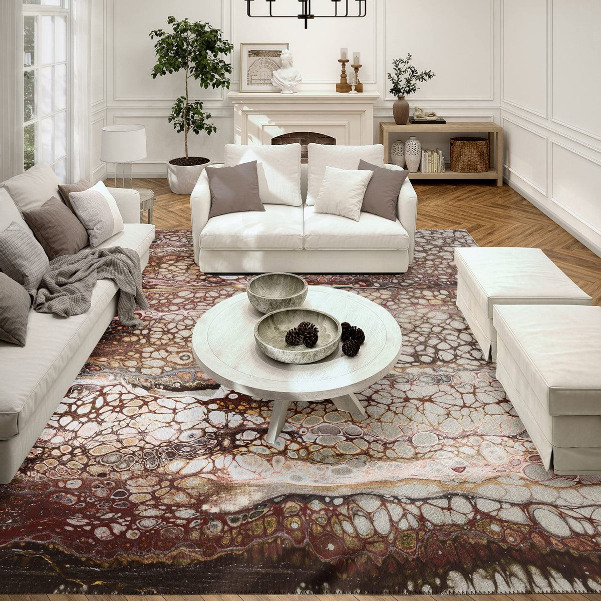 Addison Rugs Karina Akc45 Riverbed 9' X 12' Indoor Outdoor Area Rug, Easy Clean, Machine Washable, Non Shedding, Bedroom, Entry, Living Room, Dining Room, Kitchen, Patio Rug