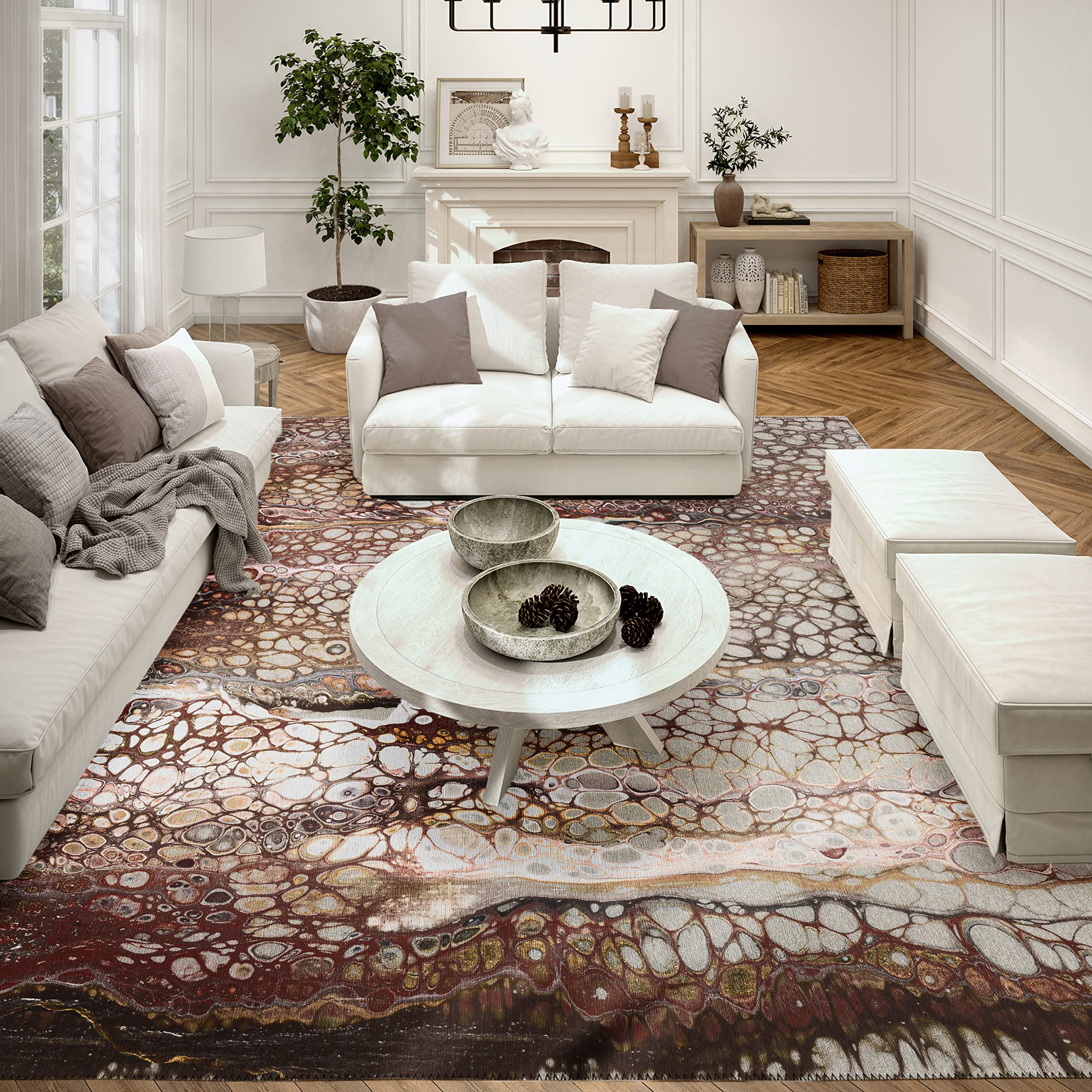 Addison Rugs Karina Akc45 Riverbed 9' X 12' Indoor Outdoor Area Rug, Easy Clean, Machine Washable, Non Shedding, Bedroom, Entry, Living Room, Dining Room, Kitchen, Patio Rug