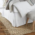 Amazon Basics Lightweight Pleated Bed Skirt, King, Bright White, Solid