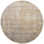 Safavieh Adirondack Collection Area Rug - 6' Round, Creme & Gold, Modern Abstract Design, Non-Shedding & Easy Care, Ideal For Hi