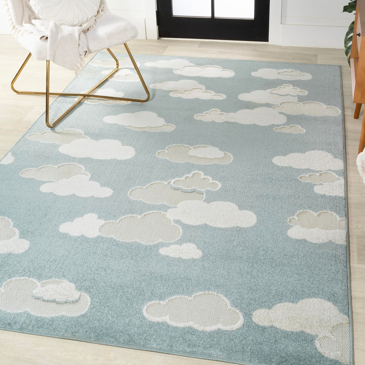 Hedwig Rug JONATHAN Y SCN105A-8 Hedwig High-Low Youth Cloud Scandi Rug Indoor/Out ...