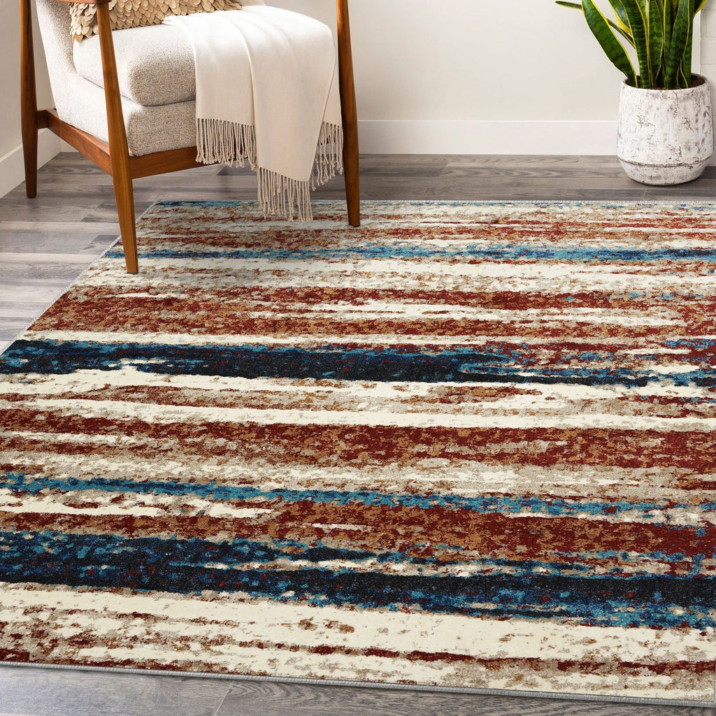 LUXE WEAVERS Lagos Collection 7501 Passion 5x7 Abstract Area Rug