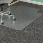 Lorell, LLR25756, PlushMat Wide Lip Chairmat, 1 / Each, Clear