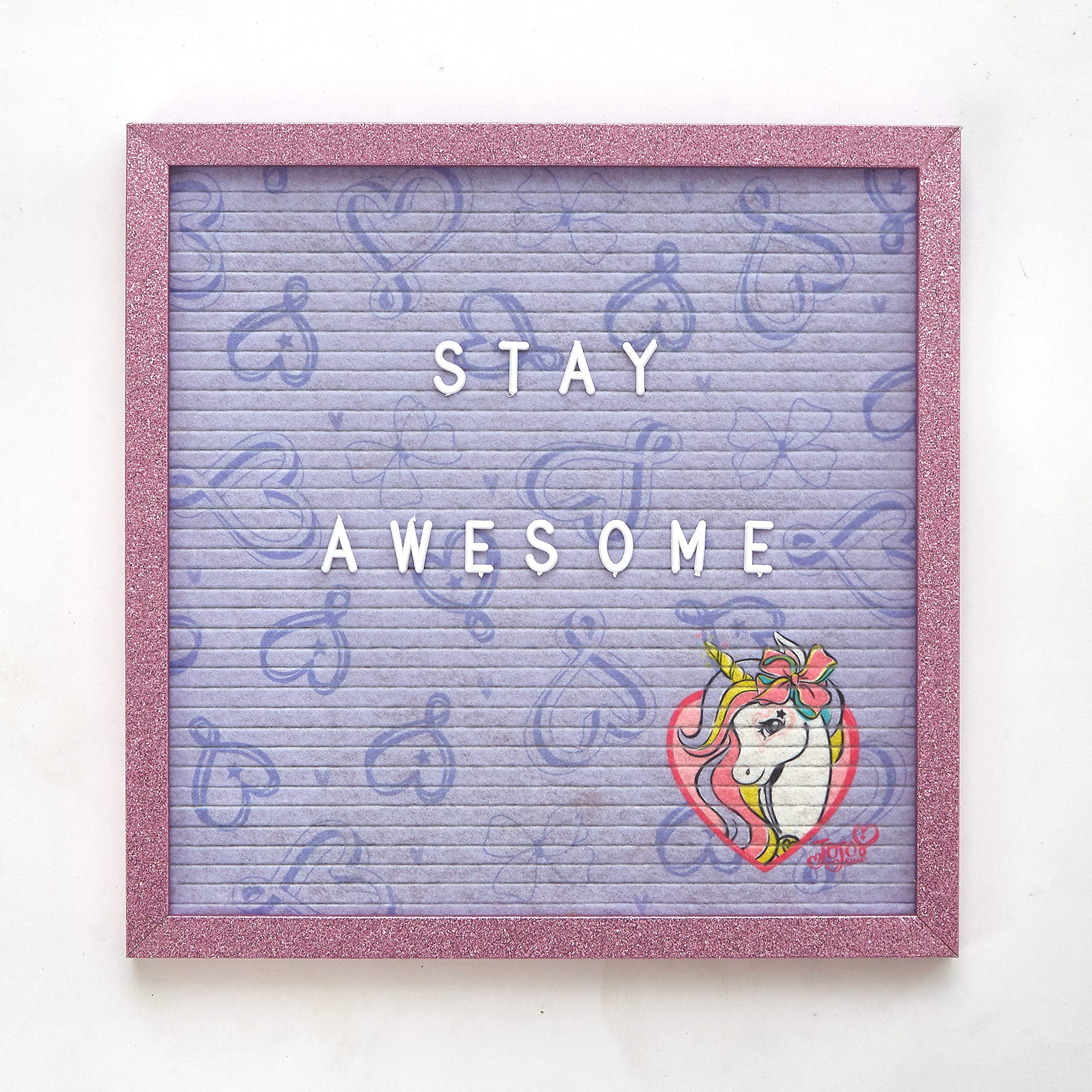 Idea Nuova Jojo Siwa Push Pin Letter Memo Board With 145 Characters, 12'X12'