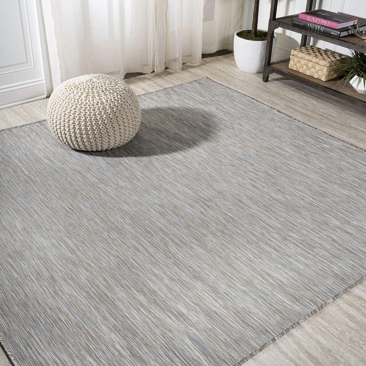 Jonathan Y Tsn100A-6Sq Ethan Modern Flatweave Solid Indoor Outdoor Area-Rug Casual Contemporary Solid Coastal Easy-Cleaning Bedr