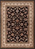 Well Woven Barclay Collection Sarouk Black 5x7 Area Rug - for Living Room, Bedroom, and Dining Room