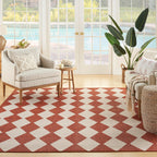 Nourison Positano Indoor/Outdoor Terracotta 6' X 9' Area Rug, Easy Cleaning, Non Shedding, Bed Room, Living Room, Dining Room, Backyard, Deck, Patio (6X9)