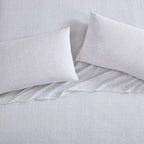 Laura Ashley Home - Queen Sheets, Cotton Flannel Bedding Set, Brushed For Extra Softness & Comfort (Chelsie Vine Grey, Queen)