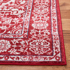 Safavieh Brentwood Collection Accent Rug - 2' X 4', Red & Ivory, Medallion Distressed Design, Non-Shedding & Easy Care, Ideal Fo
