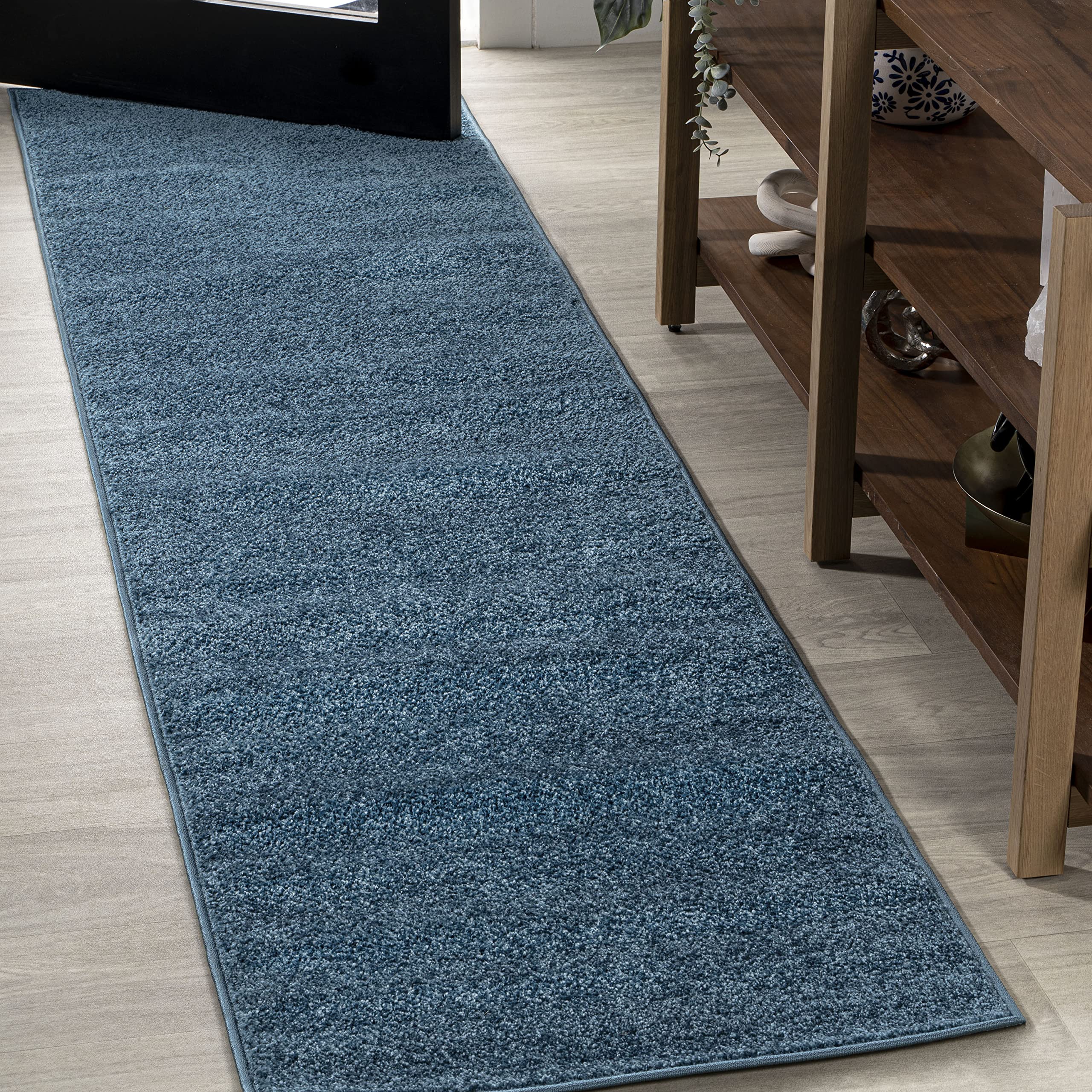 JONATHAN Y SEU100H-214 Haze Solid Low-Pile Indoor Runner Rug, Coastal, Bohemian, Minimalist, Classic, Casual for Bedroom,Kitchen